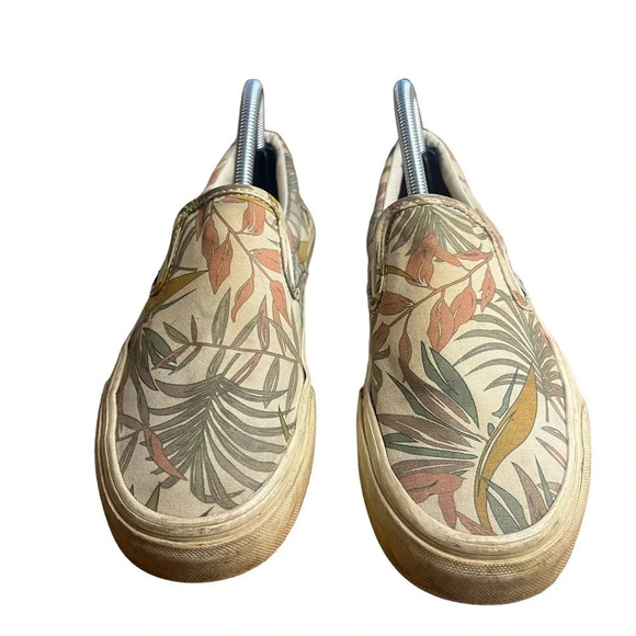 Vans Classic Slip-on California Floral Marshmallow Canvas Sneaker Unisex M7/W8.5 - Picture 3 of 9